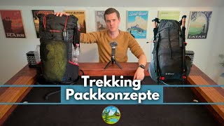 ULTRALEICHT Rucksack RICHTIG packen - Trekking Packkonzepte