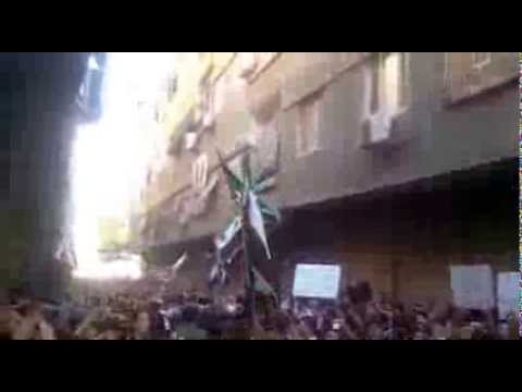 مظاهرة في بلدة عربين في ريف دمشق في جمعة "أحرار الساحل يصنعون النصر"