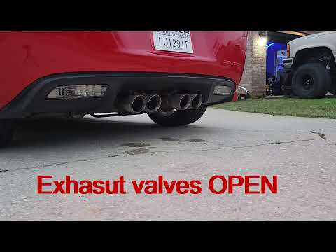 C6 Corvette dual mode exhaust OFF and ON