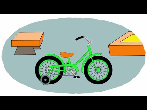 Zeichentrick-Malbuch - Verschiedene Fahrräder