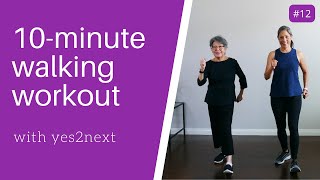10-minute Indoor Walking Workout for Seniors Begin