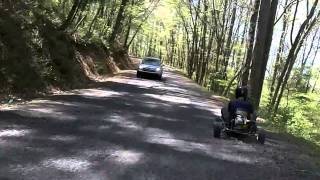 Part 1 -- Kartel Outlaw Session : Elijay, Ga. -- 3 fast gx200 go karts on the street!  Warmin Up