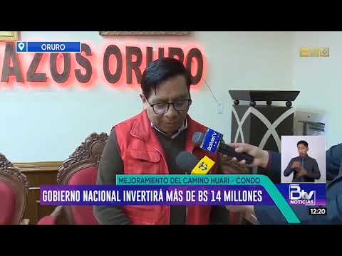 Invierten más de Bs 14 MM para mejoramiento de tramo de carretera Santiago de Huari-Condo–Apacheta