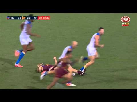 Steven May knocks out Stefan Martin in Q Clash AFL