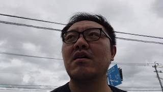 電気自動車で日本一周チャレンジ#46 || 九州編 || 宮崎市日産ディーラーにてEVチャージ 台風の影響で店やってないし人おらんし風強し