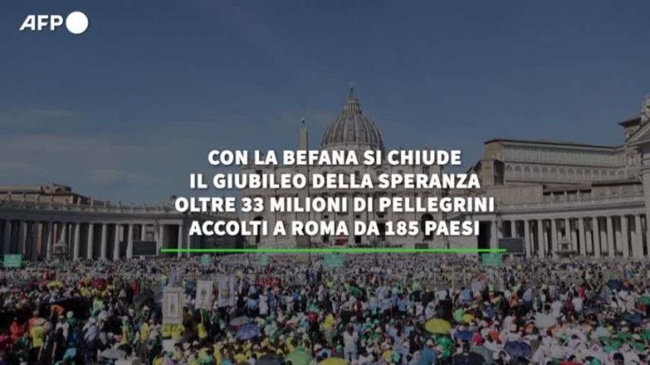 Si chiude il Giubileo della Speranza, oltre 33 milioni di pellegrini accolti a Roma da 185 paesi