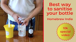 How to Sanitize Beer Bottles using Single Step cleanser and Sanitizer Rinser Pump