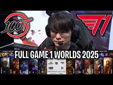 T1 ROAD TO QUARTERS!😱 - 100T vs T1 Game 1 WORLDS 2025 SWISS STAGE DAY 8 | 100T vs T1 G1 WORLDS 2025