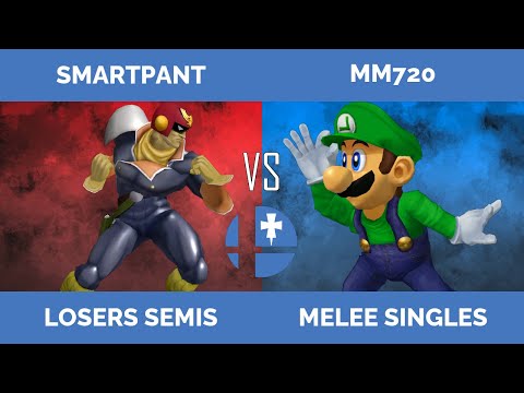RogaSmash 192: SSBM Losers Semis - Smartpant (Captain Falcon) vs MM720 (Luigi)