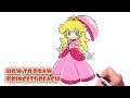 How To Draw Princess Peach Super Mario Step By Step Easy Tutorial II