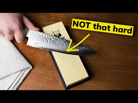 How to use A SHARPENING STONE for knives - Beginners Guide