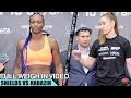 IVANA HABAZIN EATS PUDDING DURING CLARESSA SHIELDS WEIGH IN AS TWO SHARE TENSE FACE OFF