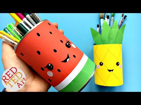 , title : 'Easy Melon Pencil Holder DIY - School Supplies