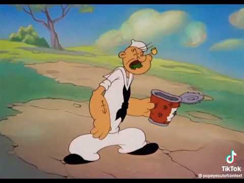 Popeye the Sailor Man - All scenes when popeye eats spinach 😋