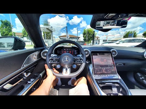 New Mercedes SL 55 AMG 2022 Test Drive POV | 4K