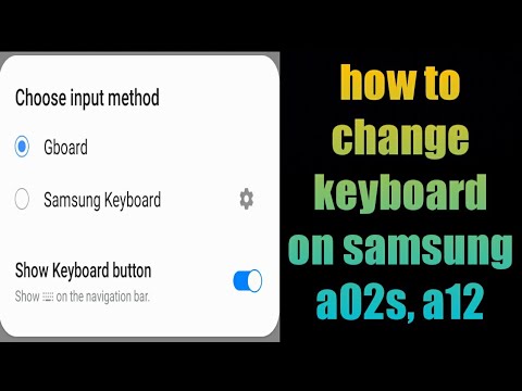 how to change keyboard on samsung a02s, a12