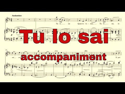 Tu lo sai - Torelli - accompaniment in D Major for medium voice - Tu lo sai accompaniment D major