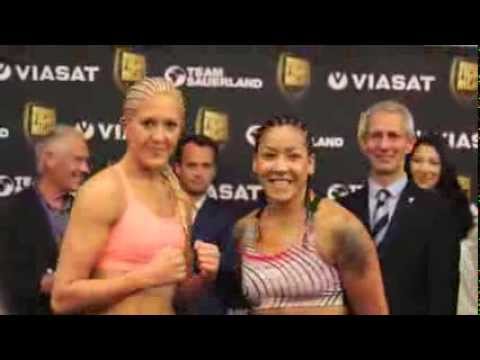 Klara Svensson and Erica Anabella Farias Weigh-in