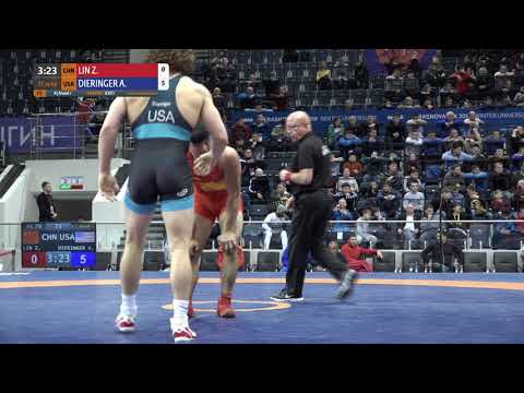 Round 1 FS - 79 kg: Z. LIN (CHN) v. A. DIERINGER (USA)