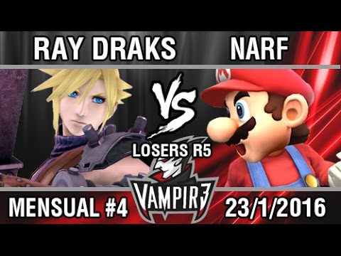 [Vampir3 Mensual #4] Ray Draks (Cloud) vs Narf (Mario) SSB4 Losers R5 - Top 8