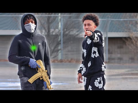 Pointing Beams On Thugs Prank Gone WRONG! (GRAPHIC)