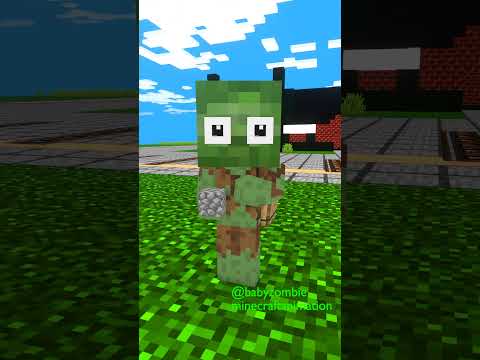 baby zombie Helped With The MrBeast  And The End... - #minecraft  #shorts #skibiditoilet #cameraman