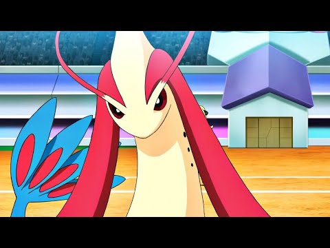 Haxorus vs Milotic (SUB) - Iris vs Cynthia - Pokémon Journeys: The Series