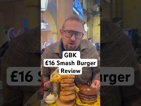 GBK expensive smash burger food review #foodvideo #smashburger #gbk #burgerreview