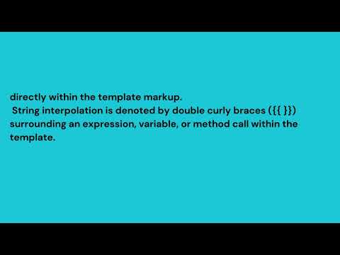 What Is String Interpolation In Angular Angular Angular_developer Frontenddevelopment Coding