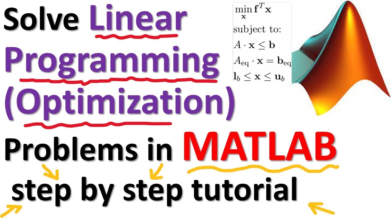 Solve Linear Programming (Optimization) Problems in MATLAB - Step by Step Tutorial
