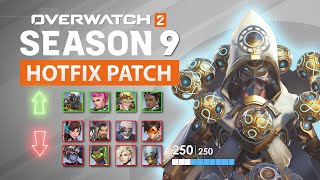 Zen's HP is nerfed from 275 to 250! | Overwatch 2 - Season 9 Hotfix Patch