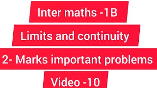 #limits and continuity// 2- marks important questions