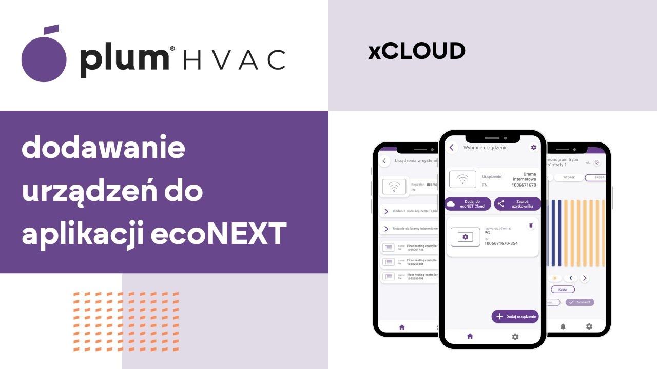 xCLOUD - dodawanie urządzeń do aplikacji ecoNEXT