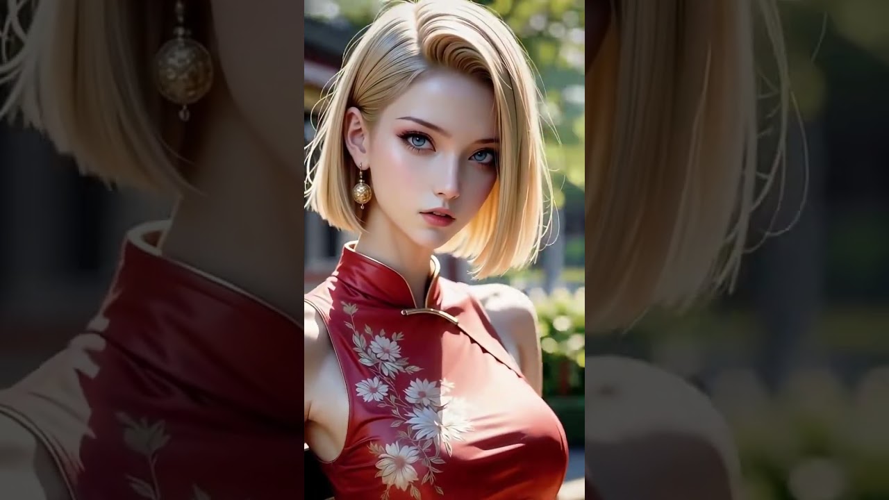 Android 18 Chinese Costume #ai #aiart #aigirl #aivideo #dragonball #android18