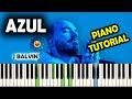 J. Balvin - Azul | PIANO TUTORIAL | ACORDES | COVER