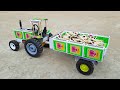 How To Make MATCHBOX Tractor With Trolley DC Motor Tractor Diy