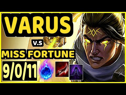 LEO (VARUS) vs MISS FORTUNE - 9/0/11 KDA BOTTOM ADC CHALLENGER GAMEPLAY - KR
