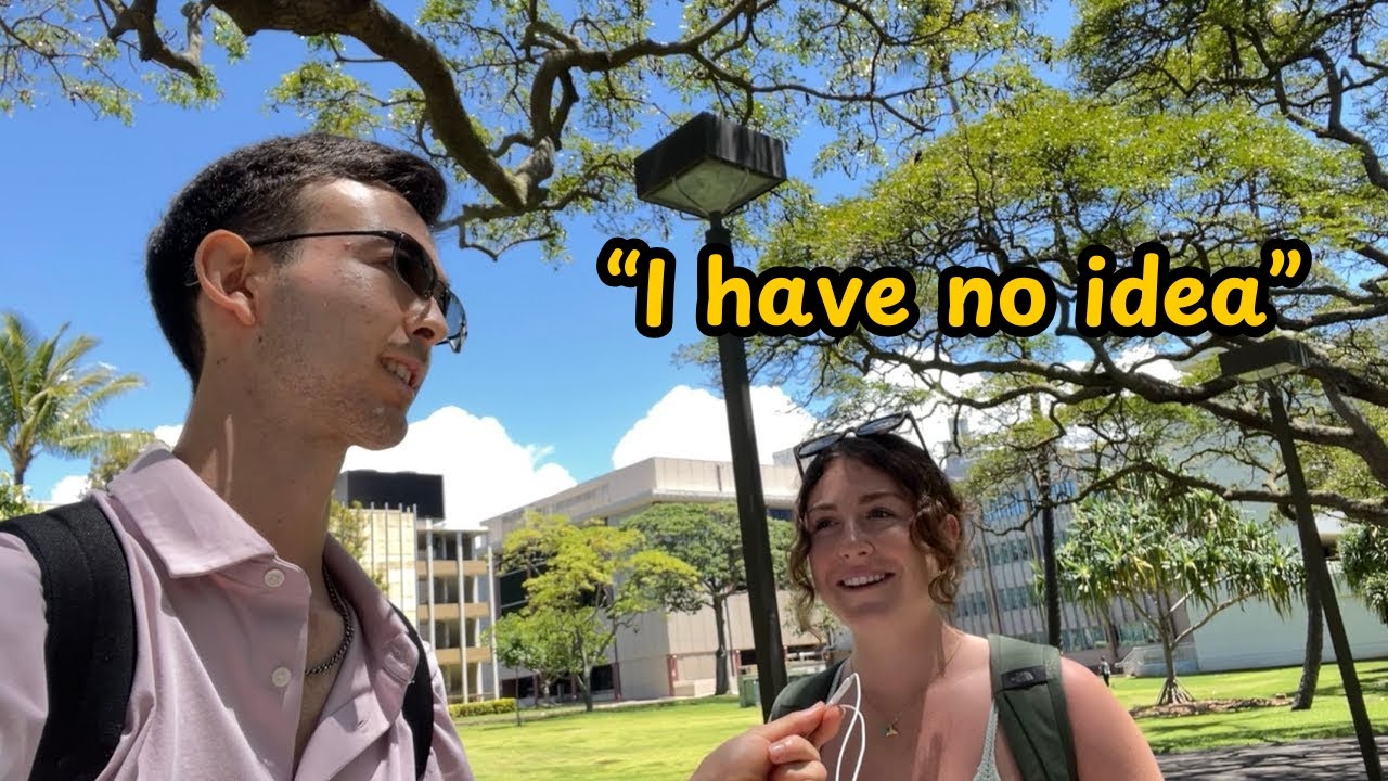 Asking College Students Golf Trivia in Hawaii