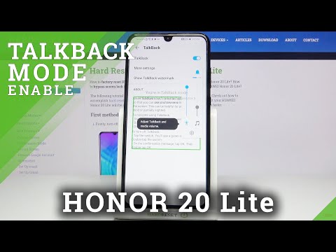 How to Activate TalkBack on HUAWEI Honor 20 Lite– Use TalkBack