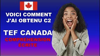 TEF Canada Compréhension Écrite - Examen Officiel 2025
