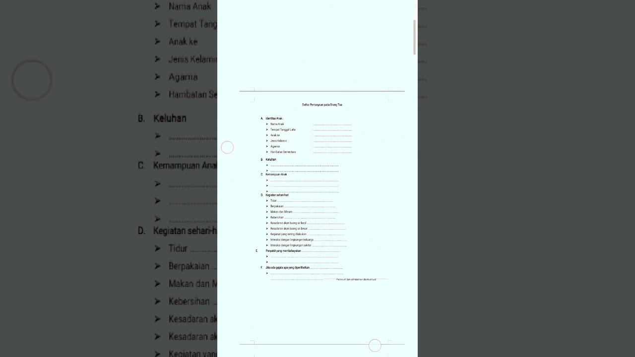 INSTRUMEN ASESMEN ANAK AUTIS #shorts #autism #asesmen