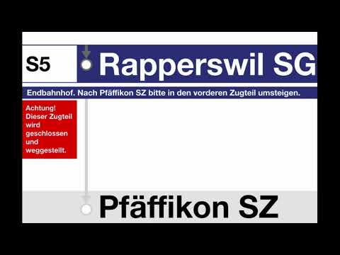 ZVV (SBB) Ansage » S5 Zugteil bleibt in Rapperswil SG | SLBahnen