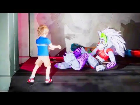 Gregory Jumpscares Roxy And Destroys Her In the Compactor - FNAF Security Breach