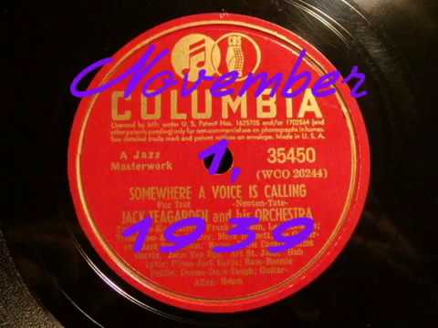 78rpm: Somewhere A Voice Is Calling - Jack Teagarden and his Orchestra, 1939 - Columbia 35450