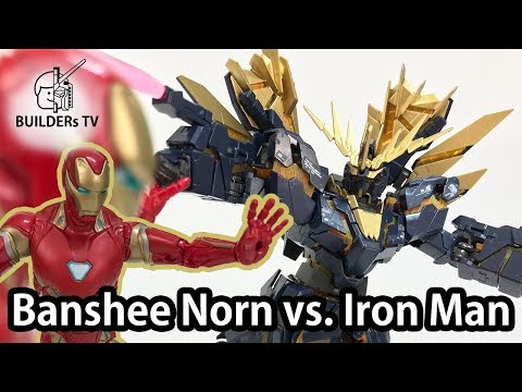 Iron Man vs Banshee Norn - RG UNICORN GUNDAM BANSHEE NORN Speed Build Up