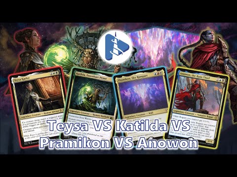 SO MUCH SALT!!! Commander / EDH gameplay 104 - Teysa VS Katilda VS Pramikon VS Anowon