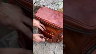 Leather Backpack, Travel Backpack Rucksack, Brown Leather Roll Top Backpack, Laptop Bag #bag