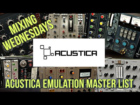 ACUSTICA AUDIO PLUGINS || What they are emulating (UNOFFICIAL hardware sampling master list 2020)