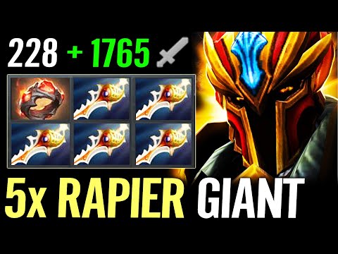🔥 Giant's Ring DRAGON KNIGHT WTF MID — 5x Rapier 2000 Damage + Aghanim Biggest Monster Dota 2 Pro