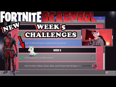NEW DEADPOOL WEEK 5 CHALLENGES, UNICORN AND BRIDGE LOCATIONS!